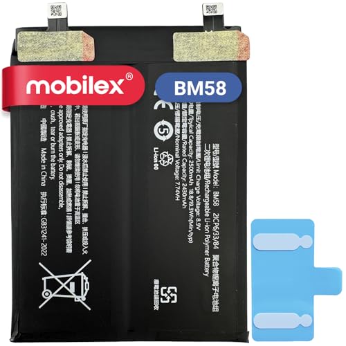 MOBILEX® Interner Akku für Xiaomi 11T Pro (BM58), Ersatz, 5000 mAh, OEM, Originalkapazität von MOBILEX