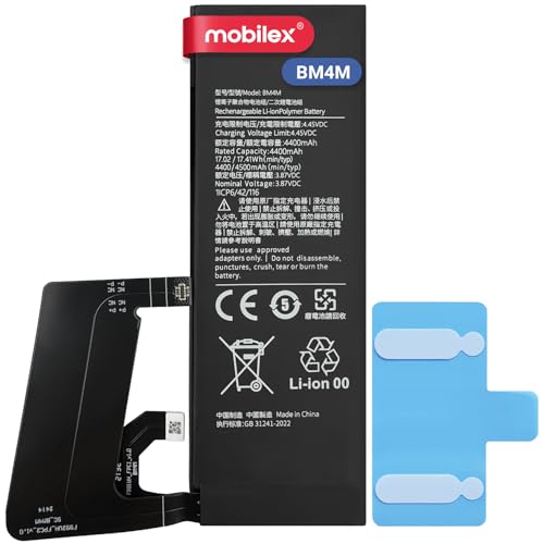 MOBILEX® Interner Akku für Xiaomi Mi 10 Pro 5G (BM4M) Ersatz | 4500 mAh – OEM | Originalkapazität von MOBILEX