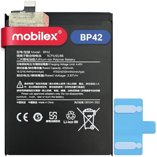MOBILEX® Interner Akku für Xiaomi Mi 11 Lite 4G / Lite 5G (BP42), Ersatz, 4250 mAh, OEM, Originalkapazität von MOBILEX