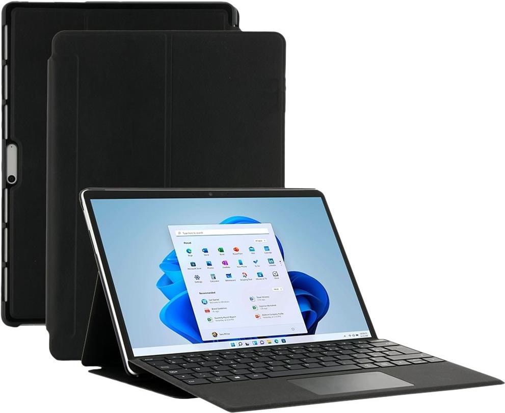 Mobilis RE.LIFE - Flip-H�lle f�r Tablet - mit Klappe - leather-effect material - Schwarz - Eco-Design - 33,00cm (13") - f�r Microsoft Surface Pro 8, Pro 8 for Business (068005) von MOBILIS
