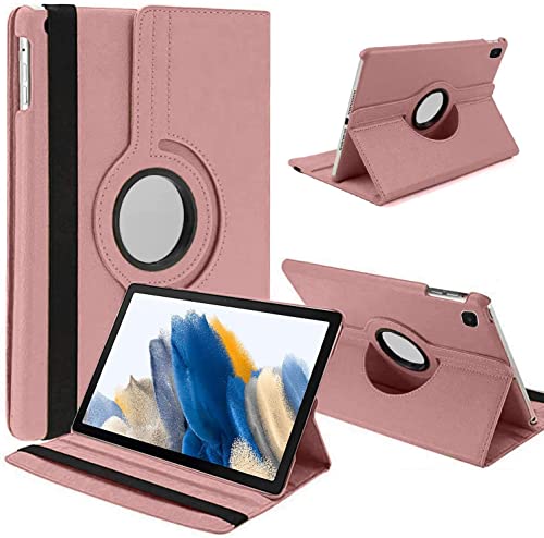 MOBISTAR® Hülle für Samsung Galaxy Tab A8 10,5 Zoll 2021 Tablet (SM-X200/X205) PU Leder Schutzhülle, 360 Grad Ständer mit Auto Wake/Sleep für Samsung Galaxy Tab A8 Modell (Roségold) von MOBISTAR