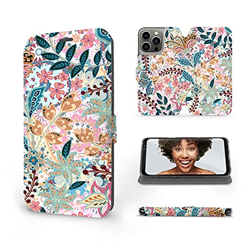 MOBIWEAR | Classic Slim FLIP Case | Kompatibel mit Apple iPhone 13 Pro, Made in EU handyhülle, Premium Schutzhülle, Transparent TPU Silicon, Book Style Hülle, Tasche - Pink Flora MOBIWEAR | Classic Slim FLIP Case | Kompatibel mit Apple iPhone 13 Pro, Made in EU handyhülle, Premium Schutzhülle, Transparent TPU Silicon, Book Style Hülle, Tasche - Pink Flora von MOBIWEAR