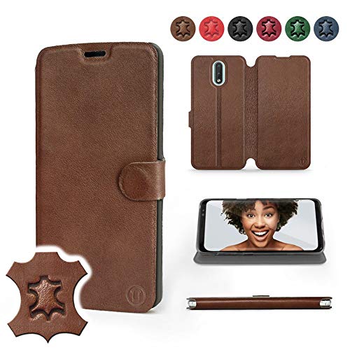 MOBIWEAR | Echt Lederhülle | Kompatibel mit Nokia 2.3, Made in EU handyhülle, Slim Leather Case, Premium Flip Schutzhülle, Transparent TPU Silicon, Book Style, Tasche - Braunes Leder MOBIWEAR | Echt Lederhülle | Kompatibel mit Nokia 2.3, Made in EU handyhülle, Slim Leather Case, Premium Flip Schutzhülle, Transparent TPU Silicon, Book Style, Tasche - Braunes Leder von MOBIWEAR
