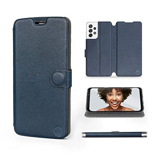 MOBIWEAR | Echt Lederhülle | Kompatibel mit Samsung Galaxy A52S 5G, Made in EU handyhülle, Slim Leather Case, Premium Flip Schutzhülle, Transparent TPU Silicon, Book Style, Tasche - Blaues Leder MOBIWEAR | Echt Lederhülle | Kompatibel mit Samsung Galaxy A52S 5G, Made in EU handyhülle, Slim Leather Case, Premium Flip Schutzhülle, Transparent TPU Silicon, Book Style, Tasche - Blaues Leder von MOBIWEAR