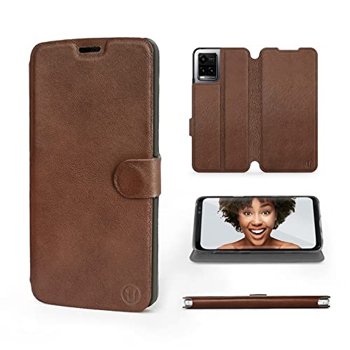 MOBIWEAR | Echt Lederhülle | Kompatibel mit Vivo Y21S, Made in EU handyhülle, Slim Leather Case, Premium Flip Schutzhülle, Transparent TPU Silicon, Book Style, Tasche - Braunes Leder MOBIWEAR | Echt Lederhülle | Kompatibel mit Vivo Y21S, Made in EU handyhülle, Slim Leather Case, Premium Flip Schutzhülle, Transparent TPU Silicon, Book Style, Tasche - Braunes Leder von MOBIWEAR