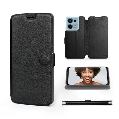 MOBIWEAR | Echt Lederhülle | Kompatibel mit Xiaomi Redmi Note 13 Pro 4G, Made in EU handyhülle, Slim Leather Case, Premium Flip Schutzhülle, Transparent TPU Silicon, Book Style, Tasche - Black Leather MOBIWEAR | Echt Lederhülle | Kompatibel mit Xiaomi Redmi Note 13 Pro 4G, Made in EU handyhülle, Slim Leather Case, Premium Flip Schutzhülle, Transparent TPU Silicon, Book Style, Tasche - Black Leather von MOBIWEAR