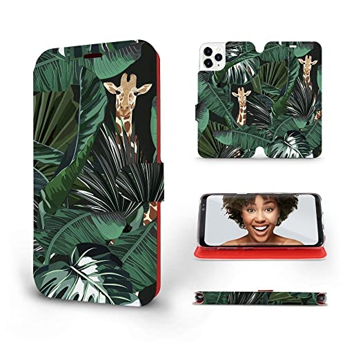 MOBIWEAR | Slim FLIP Case | Kompatibel mit Apple iPhone 11 Pro Max, Made in EU handyhülle, Premium Schutzhülle, Transparent TPU Silicon, Book Style Hülle, Tasche - Palmen und Giraffen MOBIWEAR | Slim FLIP Case | Kompatibel mit Apple iPhone 11 Pro Max, Made in EU handyhülle, Premium Schutzhülle, Transparent TPU Silicon, Book Style Hülle, Tasche - Palmen und Giraffen von MOBIWEAR