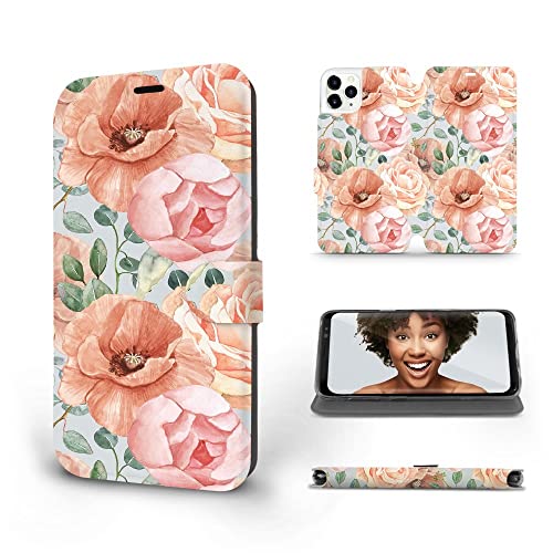 MOBIWEAR | Slim FLIP Case | Kompatibel mit Apple iPhone 11 Pro Max, Made in EU handyhülle, Premium Schutzhülle, Transparent TPU Silicon, Book Style Hülle, Tasche - Poppy und Peony MOBIWEAR | Slim FLIP Case | Kompatibel mit Apple iPhone 11 Pro Max, Made in EU handyhülle, Premium Schutzhülle, Transparent TPU Silicon, Book Style Hülle, Tasche - Poppy und Peony von MOBIWEAR