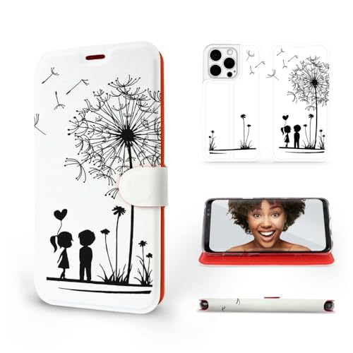 MOBIWEAR | Slim FLIP Case | Kompatibel mit Apple iPhone 15 Pro, Made in EU handyhülle, Premium Schutzhülle, Transparent TPU Silicon, Book Style Hülle, Tasche - Pusteblume MOBIWEAR | Slim FLIP Case | Kompatibel mit Apple iPhone 15 Pro, Made in EU handyhülle, Premium Schutzhülle, Transparent TPU Silicon, Book Style Hülle, Tasche - Pusteblume von MOBIWEAR