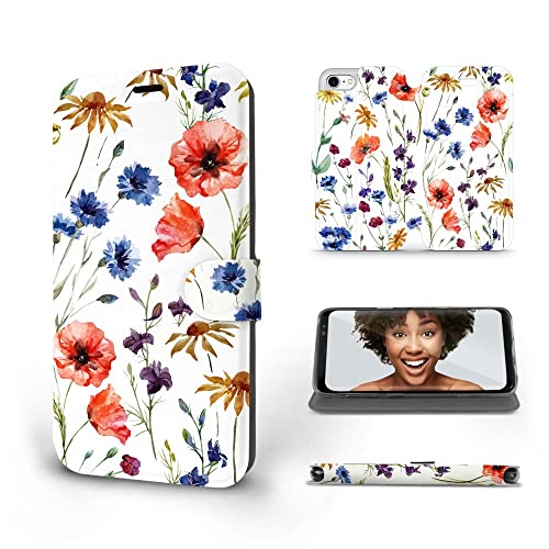MOBIWEAR | Slim FLIP Case | Kompatibel mit Apple iPhone 8, Made in EU handyhülle, Premium Schutzhülle, Transparent TPU Silicon, Book Style Hülle, Tasche - Feldblumen MOBIWEAR | Slim FLIP Case | Kompatibel mit Apple iPhone 8, Made in EU handyhülle, Premium Schutzhülle, Transparent TPU Silicon, Book Style Hülle, Tasche - Feldblumen von MOBIWEAR