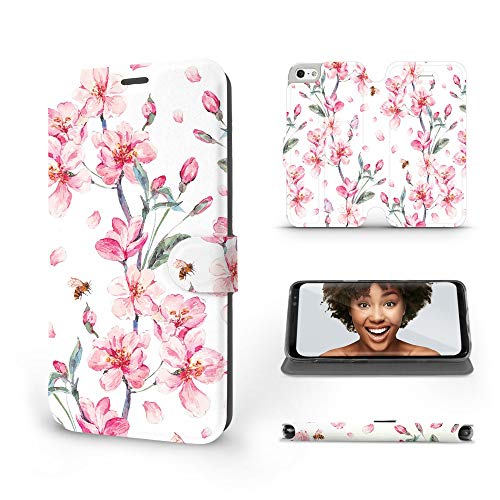 MOBIWEAR | Slim FLIP Case | Kompatibel mit Apple iPhone SE, Made in EU handyhülle, Premium Schutzhülle, Transparent TPU Silicon, Book Style Hülle, Tasche - Kirschblumen MOBIWEAR | Slim FLIP Case | Kompatibel mit Apple iPhone SE, Made in EU handyhülle, Premium Schutzhülle, Transparent TPU Silicon, Book Style Hülle, Tasche - Kirschblumen von MOBIWEAR