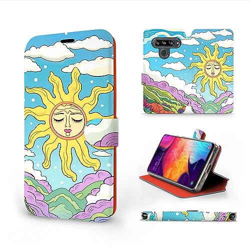 MOBIWEAR | Slim FLIP Case | Kompatibel mit LG G8s ThinQ, Made in EU handyhülle, Premium Schutzhülle, Transparent TPU Silicon, Book Style Hülle, Tasche - VP57P von MOBIWEAR