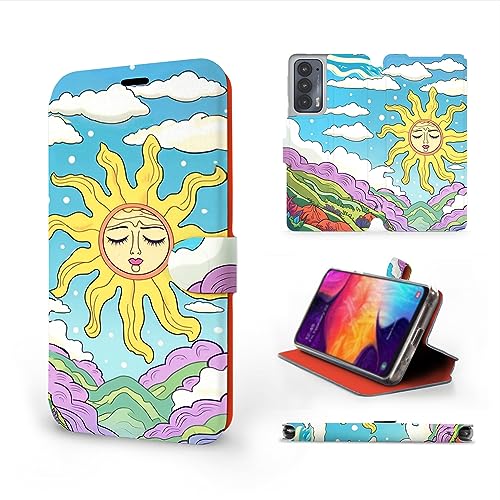 MOBIWEAR | Slim FLIP Case | Kompatibel mit Motorola Edge 20, Made in EU handyhülle, Premium Schutzhülle, Transparent TPU Silicon, Book Style Hülle, Tasche - VP57P von MOBIWEAR