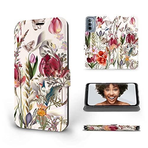 MOBIWEAR | Slim FLIP Case | Kompatibel mit Motorola Moto G31, Made in EU handyhülle, Premium Schutzhülle, Transparent TPU Silicon, Book Style Hülle, Tasche - Vintage Blumen MOBIWEAR | Slim FLIP Case | Kompatibel mit Motorola Moto G31, Made in EU handyhülle, Premium Schutzhülle, Transparent TPU Silicon, Book Style Hülle, Tasche - Vintage Blumen von MOBIWEAR