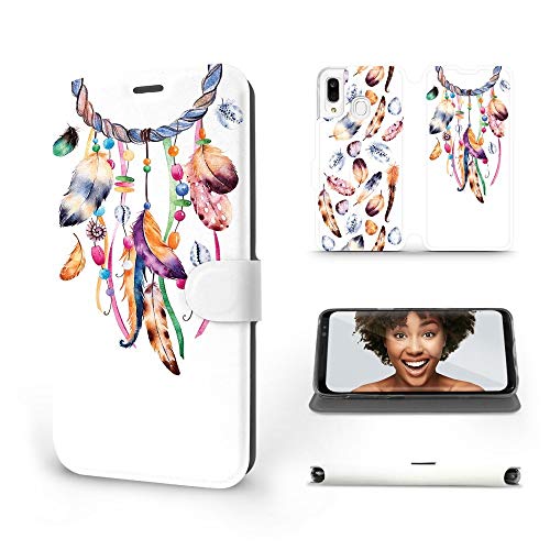 MOBIWEAR | Slim FLIP Case | Kompatibel mit Samsung Galaxy A40, Made in EU handyhülle, Premium Schutzhülle, Transparent TPU Silicon, Book Style Hülle, Tasche - Bunter Traumfänger MOBIWEAR | Slim FLIP Case | Kompatibel mit Samsung Galaxy A40, Made in EU handyhülle, Premium Schutzhülle, Transparent TPU Silicon, Book Style Hülle, Tasche - Bunter Traumfänger von MOBIWEAR
