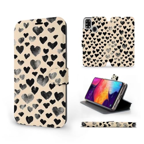 MOBIWEAR | Slim FLIP Case | Kompatibel mit Samsung Galaxy M31, Made in EU handyhülle, Premium Schutzhülle, Transparent TPU Silicon, Book Style Hülle, Tasche - VA51S von MOBIWEAR