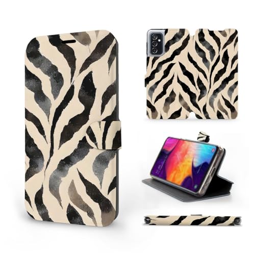 MOBIWEAR | Slim FLIP Case | Kompatibel mit Samsung Galaxy M52 5G, Made in EU handyhülle, Premium Schutzhülle, Transparent TPU Silicon, Book Style Hülle, Tasche - VA53S von MOBIWEAR