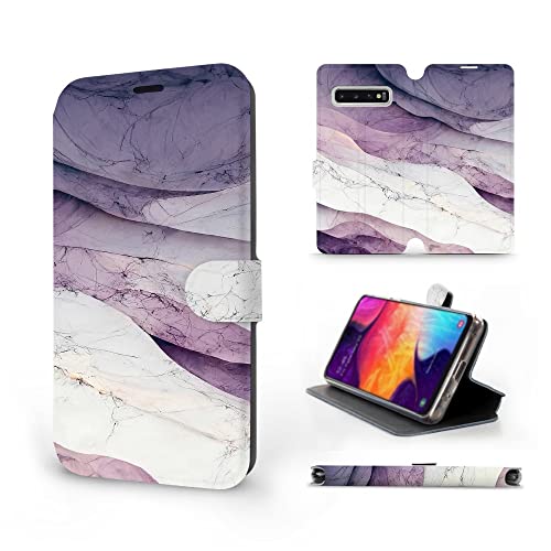 MOBIWEAR | Slim FLIP Case | Kompatibel mit Samsung Galaxy S10, Made in EU handyhülle, Premium Schutzhülle, Transparent TPU Silicon, Book Style Hülle, Tasche - Lila Marmor MOBIWEAR | Slim FLIP Case | Kompatibel mit Samsung Galaxy S10, Made in EU handyhülle, Premium Schutzhülle, Transparent TPU Silicon, Book Style Hülle, Tasche - Lila Marmor von MOBIWEAR