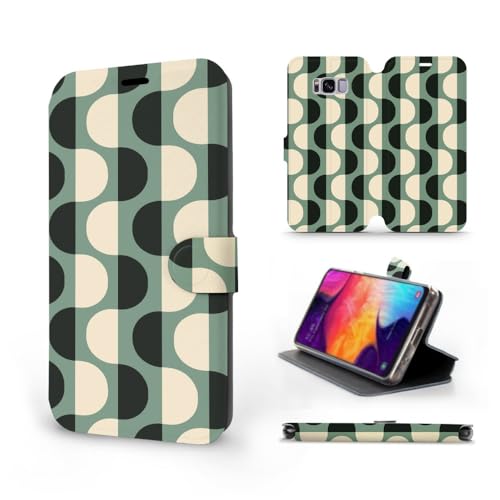 MOBIWEAR | Slim FLIP Case | Kompatibel mit Samsung Galaxy S8 Plus, Made in EU handyhülle, Premium Schutzhülle, Transparent TPU Silicon, Book Style Hülle, Tasche - VA56S von MOBIWEAR