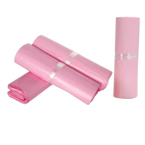 100 Stück rosa Kurierbeutel Plastik-Transportbeutel Umschläge Verpackung Lieferbeutel wasserdichte selbstklebende Versiegelung Beutel Versandtaschen (100 Stück 17 cm x 30 cm) von MOBUKJUU