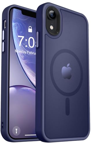 MOCCA Starke magnetische Schutzhülle für iPhone XR, kompatibel mit Magsafe, militärischer Fallschutz, dünn, durchscheinend, matt, Schutzhülle für iPhone XR Hülle 6,1 Zoll, Dunkelblau MOCCA Starke magnetische Schutzhülle für iPhone XR, kompatibel mit Magsafe, militärischer Fallschutz, dünn, durchscheinend, matt, Schutzhülle für iPhone XR Hülle 6,1 Zoll, Dunkelblau von MOCCA