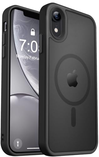 MOCCA Starke magnetische Schutzhülle für iPhone XR, kompatibel mit Magsafe, militärischer Fallschutz, dünn, durchscheinend, matt, Schutzhülle für iPhone XR Hülle 6,1 Zoll, Schwarz MOCCA Starke magnetische Schutzhülle für iPhone XR, kompatibel mit Magsafe, militärischer Fallschutz, dünn, durchscheinend, matt, Schutzhülle für iPhone XR Hülle 6,1 Zoll, Schwarz von MOCCA