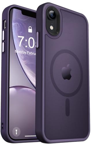 MOCCA Starke magnetische Schutzhülle für iPhone XR, kompatibel mit Magsafe, militärischer Fallschutz, schlanke, dünne, durchscheinende, matte Schutzhülle für iPhone XR Hülle 6,1 Zoll, Dunkelviolett MOCCA Starke magnetische Schutzhülle für iPhone XR, kompatibel mit Magsafe, militärischer Fallschutz, schlanke, dünne, durchscheinende, matte Schutzhülle für iPhone XR Hülle 6,1 Zoll, Dunkelviolett von MOCCA