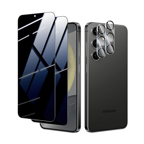 MOCOLL Displayschutzfolie für Galaxy S24 Serie, Sichtschutz, gehärtetes Glas mit Kameraobjektivschutz, vollständige Abdeckung, Privatsphäre, Displayschutzfolie S24 Ultra [100% von MOCOLL JUST FOR QUALITY