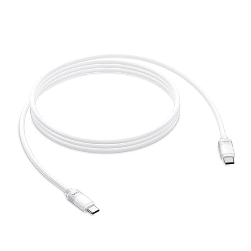 MOCOLL USB-C-auf-USB-C-Kabel, weiches Silikon, 1,5 m, 100 W [Schnellladung], Typ C, kompatibel mit iPhone 16, 15 Pro Max, iPad Pro, Samsung Galaxy S23, S22, Switch, MacBook Air, Pixel, Weiß von MOCOLL JUST FOR QUALITY