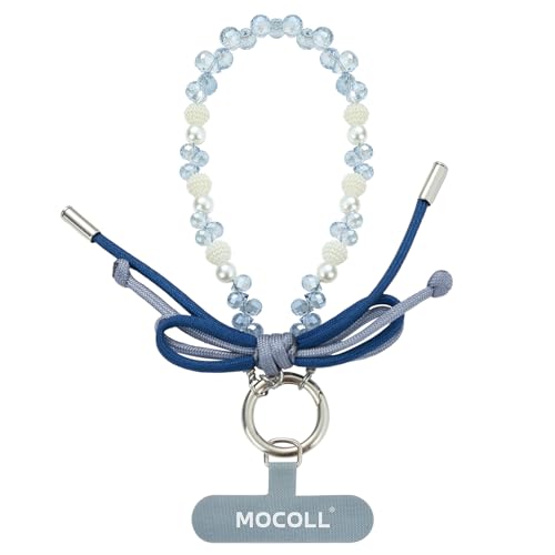 Mocoll Handy-Armband mit Perlen, feste Kette, Blau / Rosa Mocoll Handy-Armband mit Perlen, feste Kette, Blau / Rosa von MOCOLL JUST FOR QUALITY