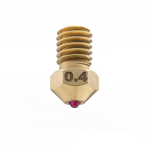 MOD3DP Ruby Tip 3D-Druckerdüse, E3DV6-kompatibel, abriebfest, Trichterform, eine für alle Materialien (E3DV6, 0.4mm) von MOD3DP