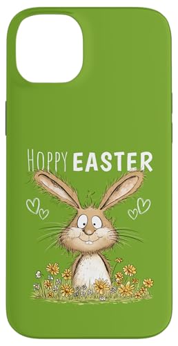 Hoppy Easter Hase Osterhase Cartoon Blumen Frühling Ostern Hülle für iPhone 14 Plus Hoppy Easter Hase Osterhase Cartoon Blumen Frühling Ostern Hülle für iPhone 14 Plus von MODARTIS