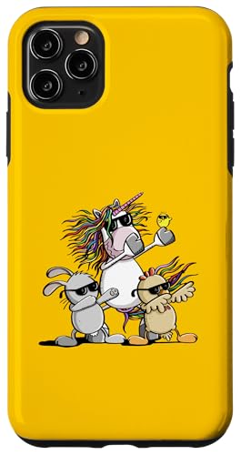 Hülle für iPhone 11 Pro Max Dab Dance Osterhase Familie I Einhorn Huhn & Hase Ostern von MODARTIS