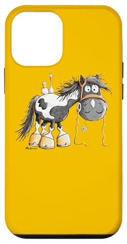 Hülle für iPhone 12 mini Süßer Schecke I Pferd Pony Cartoon I Pferde Fan Fun von MODARTIS