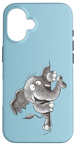 Hülle für iPhone 16 Lustiger Dickhäuter Elefant I Trampeltier Cartoon Tiermotiv Hülle für iPhone 16 Lustiger Dickhäuter Elefant I Trampeltier Cartoon Tiermotiv von MODARTIS