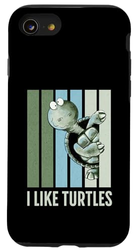 Hülle für iPhone SE (2020) / 7 / 8 I Like Turtles Retro Hausschildkröte Reptilien Schildkröte von MODARTIS
