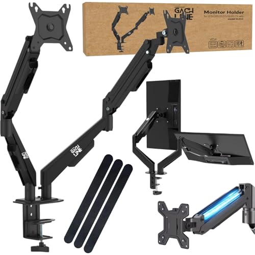 GACHLINE Doppel Monitor Halterung mit Gasfeder – Ergonomischer Dual Monitorarm 13–32 Zoll – 3D Bildschirmhalterung Höhenverstellbar Schwenkbar Drehbar – VESA 75x75 100x100 für Schreibtisch GACHLINE Doppel Monitor Halterung mit Gasfeder – Ergonomischer Dual Monitorarm 13–32 Zoll – 3D Bildschirmhalterung Höhenverstellbar Schwenkbar Drehbar – VESA 75x75 100x100 für Schreibtisch von MODERN CONCEPT GACH LINE