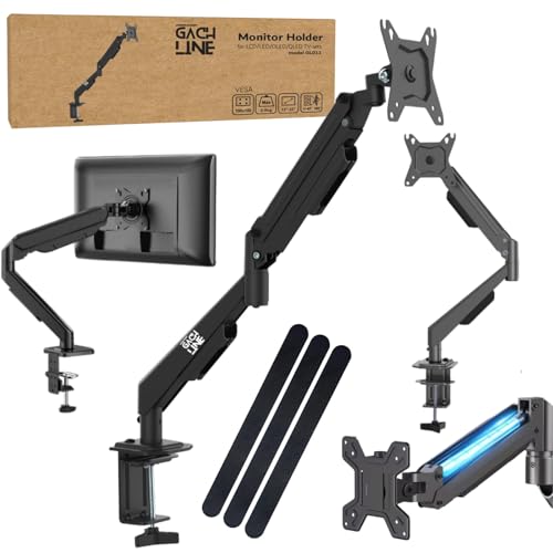 GACHLINE Ergonomische Monitor Halterung 13–32 Zoll – Gasfeder Monitorarm Höhenverstellbar Neigbar Drehbar – 3D Bildschirmhalterung für Schreibtisch – VESA 75x75 100x100 GACHLINE Ergonomische Monitor Halterung 13–32 Zoll – Gasfeder Monitorarm Höhenverstellbar Neigbar Drehbar – 3D Bildschirmhalterung für Schreibtisch – VESA 75x75 100x100 von MODERN CONCEPT GACH LINE