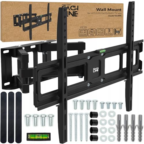 GACHLINE TV Wandhalterung 32–75 Zoll – schwenkbar & neigbar – Halterung für Flach & Curved Fernseher – VESA 75x75–400x400 – ausziehbar 72–397 mm – bis 40 kg – für LED LCD OLED – inkl. Kabelbinder von MODERN CONCEPT GACH LINE