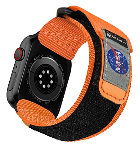 Hergestellt für Apple Watch XL, NASA lizenziertes robustes Nylon-Leder-Sportarmband mit gewebtem Schlaufen-Design für iWatch Ultra 49 mm/45 mm/44 mm, robustes taktisches Ersatzband Serie von MODERN IDEAS FROM ABROAD