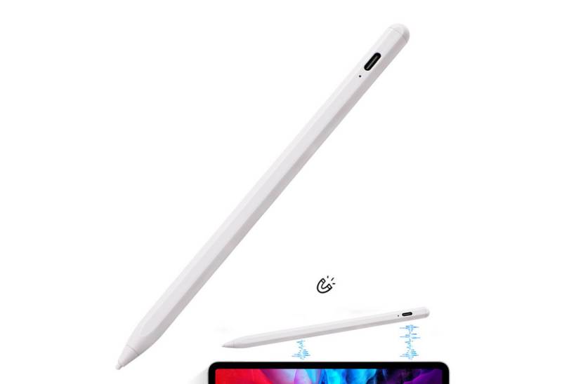 MODFU Eingabestift Stift Stylus Pen Touchstift Pencil Touchscreen Apple iPad universal (Doppelsystem Apple und Android, Hochpräzise Handflächenerkennung Neigungsempfindlich) Magnetisches Pen Kompatibel iPad iPad Pro iPad Mini iPad Air Android von MODFU