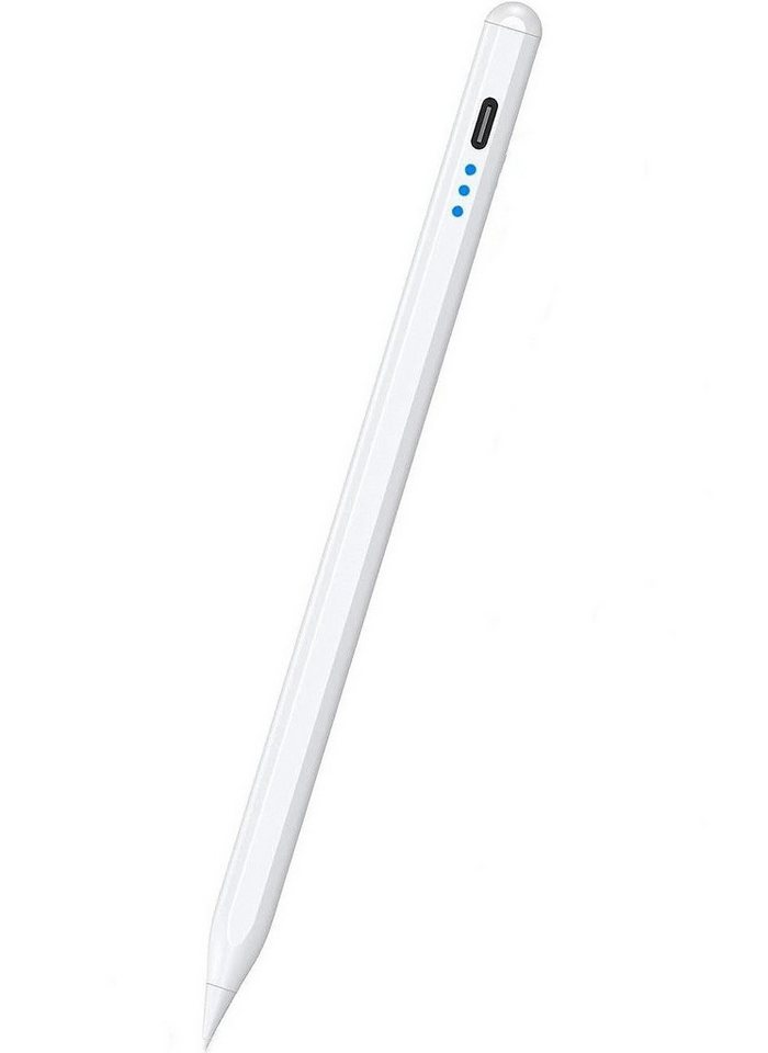 MODFU Eingabestift Stift Stylus Pen Touchstift Pencil Touchscreen f. Apple iPad 2018-2023 (Hochpräzise Handflächenerkennung 3 LED-Anzeige Neigungsempfindlich) Magnetisches Pen Kompatibel mit iPad iPad Pro iPad Mini iPad Air von MODFU