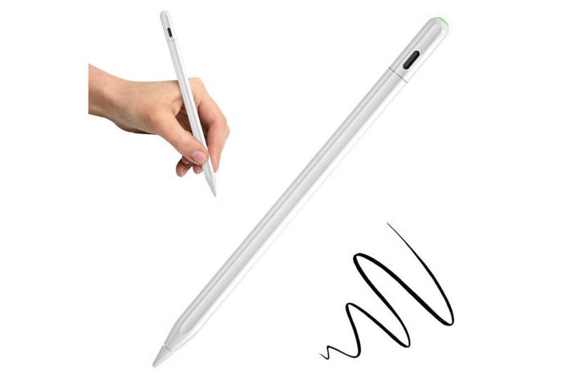 MODFU Eingabestift Stift Stylus Pen Touchstift Pencil Touchscreen f. Apple iPad 2018-2024 (Neigungsempfindlich Magnetische Adsorption des iPads Schnellladung, Hochpräzise Handflächenerkennung Bluetooth Akkustand auf iPad) Magnetisches Pen Kompatibel mit iPad iPad Pro iPad Mini iPad Air von MODFU