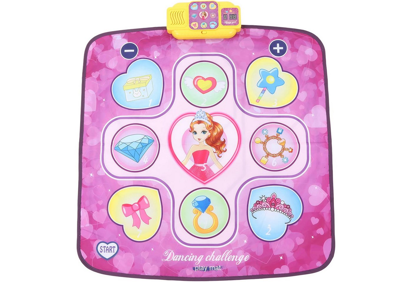 MODFU Kinder Tanzmatte Interaktive Matte Elektronische Spielmatte Tanzmatte (mit Musik Licht Rhythmusspiel und 5 Modi, 1 St., Spielzeug Geschenke für Jungen Madchen Kinder 3-12 Jahre) von MODFU