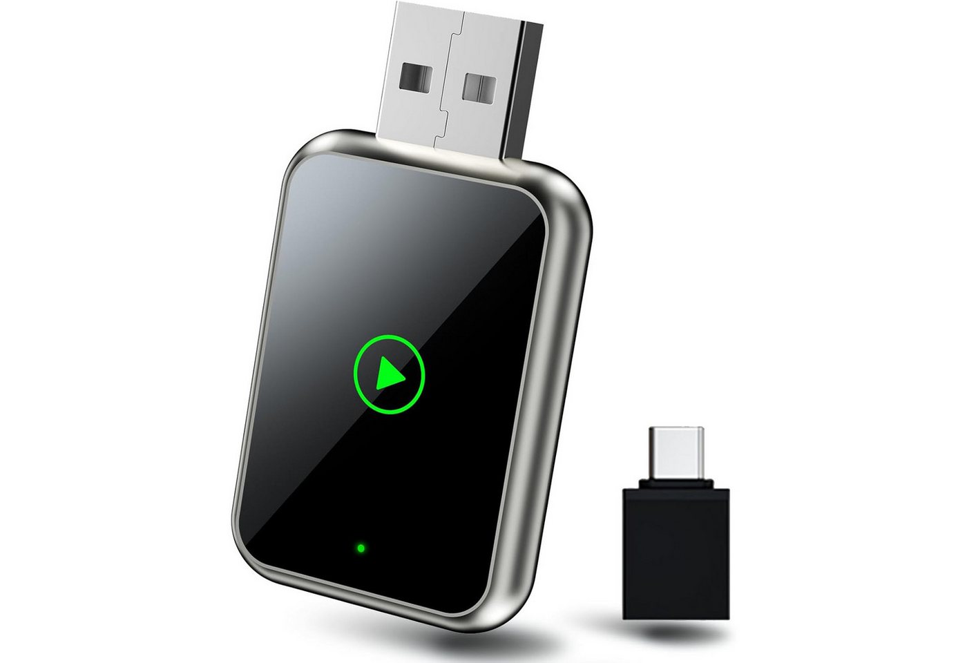 MODFU Wireless Android Auto CarPlay Adapter kompatibel mit iPhone & Android zu USB/Type-C, Plug & Play Wireless Modul für Fahrzeuge mit originalem CarPlay von MODFU