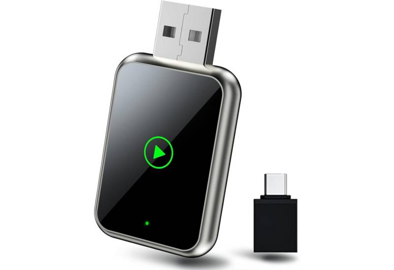 MODFU Wireless Android Auto CarPlay Adapter kompatibel mit iPhone & Android zu USB/Type-C, Plug & Play Wireless Modul für Fahrzeuge mit originalem CarPlay von MODFU