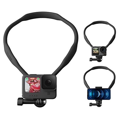 Magnetische POV/VLOG Action-Kamera-Hals-Halterung für GoPro Hero 11/10/9/8/7/MAX/Insta360/DJI Action/Smartphone, verstellbare Nackenstütze in Mehreren Winkeln von MODJUEGO