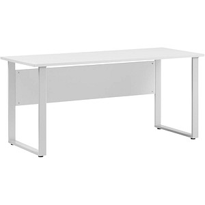MÖBELPARTNER 1500 Schreibtisch lichtgrau rechteckig, Kufen-Gestell silber 160,0 x 75,0 cm MÖBELPARTNER 1500 Schreibtisch lichtgrau rechteckig, Kufen-Gestell silber 160,0 x 75,0 cm von MÖBELPARTNER
