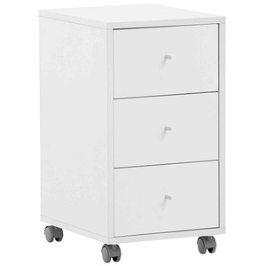 MÖBELPARTNER 400 Rollcontainer weiß 3 Auszüge 32,6 x 39,1 x 59,7 cm von MÖBELPARTNER