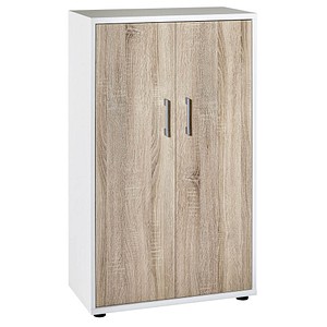 MÖBELPARTNER Aktenschrank Cimal, 143725 weiß, eiche 2 Fachböden 65,0 x 34,0 x 111,0 cm von MÖBELPARTNER